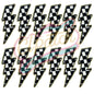 Plaid lightning chenille adhesive embroidered cloth with gold trim - Clpatch