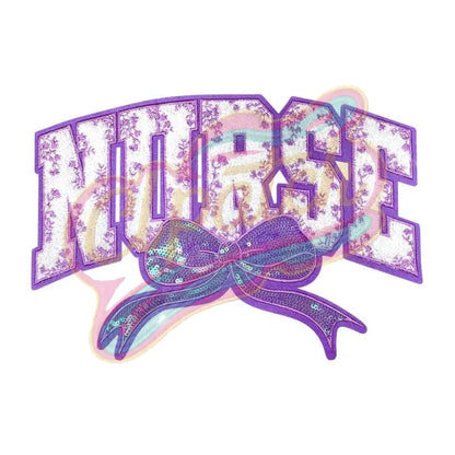 Purple Nurse chenille embroidery patches - Clpatch