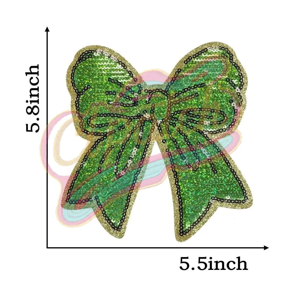 Sequins bow embroidery patches for shirt - Clpatch