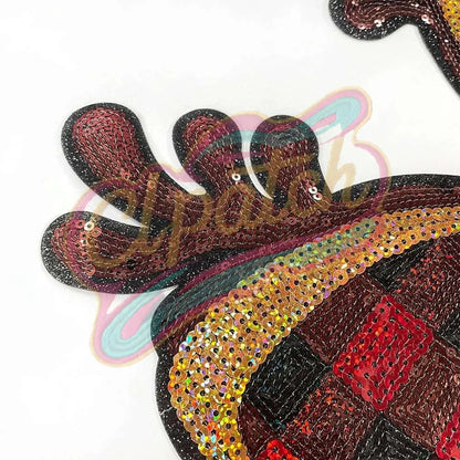 Sequins pongee bow Reindeer Embroidered patch - Clpatch