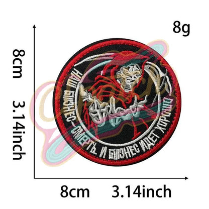 Skull Devil double Velcro Embroidered Badge Street - Clpatch