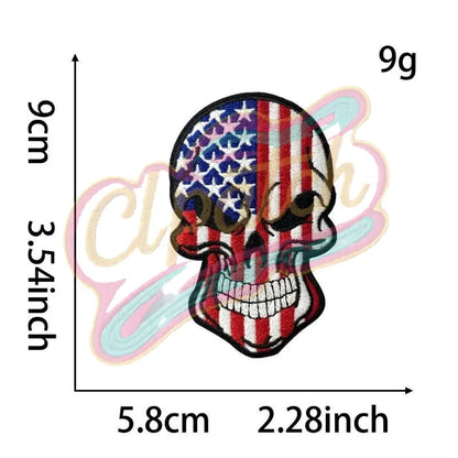 Skull Devil double Velcro Embroidered Badge Street - Clpatch