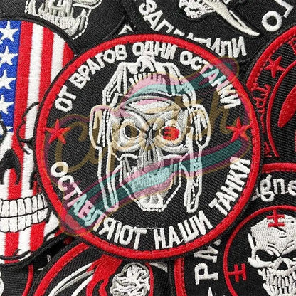 Skull Devil double Velcro Embroidered Badge Street - Clpatch