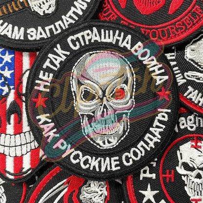 Skull Devil double Velcro Embroidered Badge Street - Clpatch