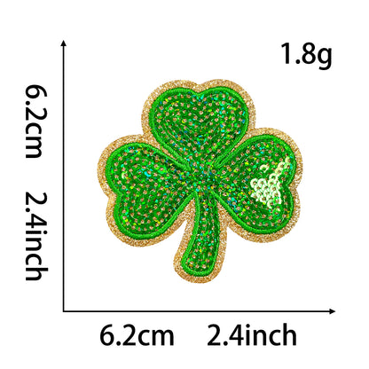 Holiday St. Patrick Sequin shamrock green Patches