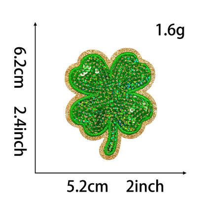 Holiday St. Patrick Sequin shamrock green Patches