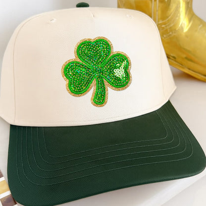 Holiday St. Patrick Sequin shamrock green Patches