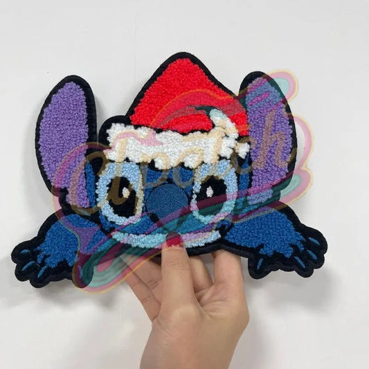 Stitch Christmas chenille embroidery patch for baby shirt - Clpatch