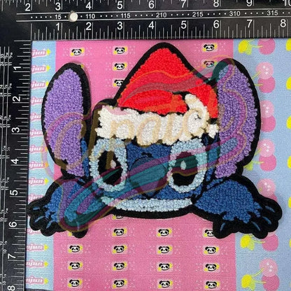Stitch Christmas chenille embroidery patch for baby shirt - Clpatch