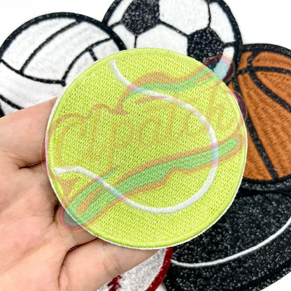 Tennis embroidery patch for hat iron on - Clpatch