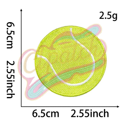 Tennis embroidery patch for hat iron on - Clpatch