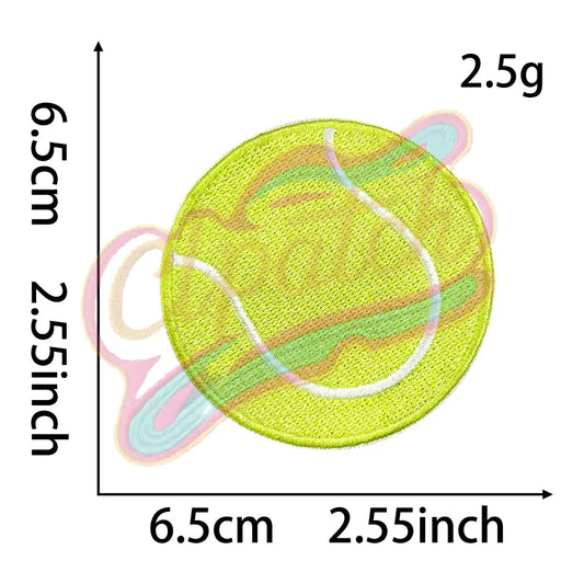 Tennis embroidery patch for hat iron on - Clpatch