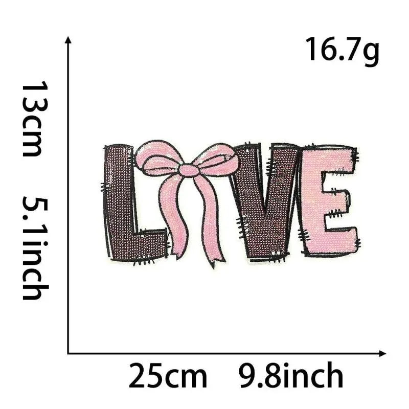 Valentine's Day sequins - chenille embroidery patch collection - Clpatch