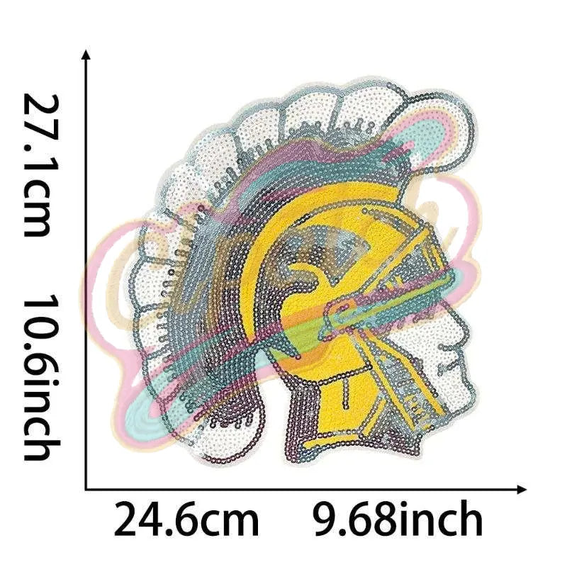 Virginia State University sequins iron on embroidery patches - Clpatch