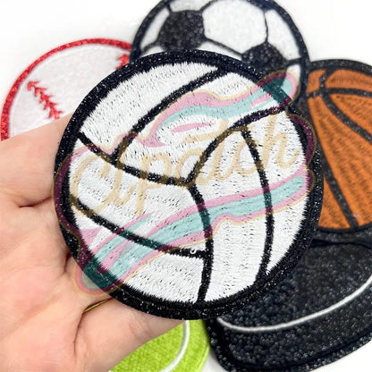 Volleyball embroidery patches for hat iron on - Clpatch