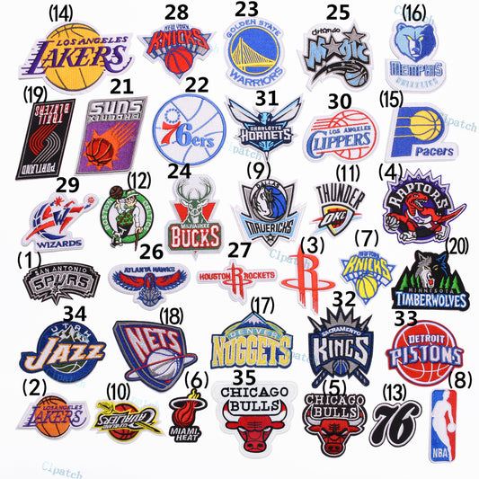 Basketball Team Patch Heat Press Sports Basketball Club logo Iron on Patches for Basketball
