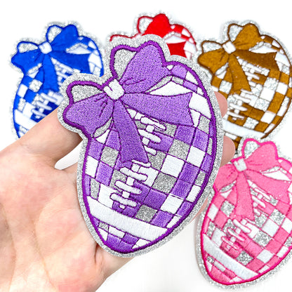 SPORT Football disco bule brown Patches