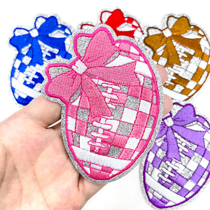 SPORT Football disco bule brown Patches