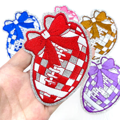 SPORT Football disco bule brown Patches