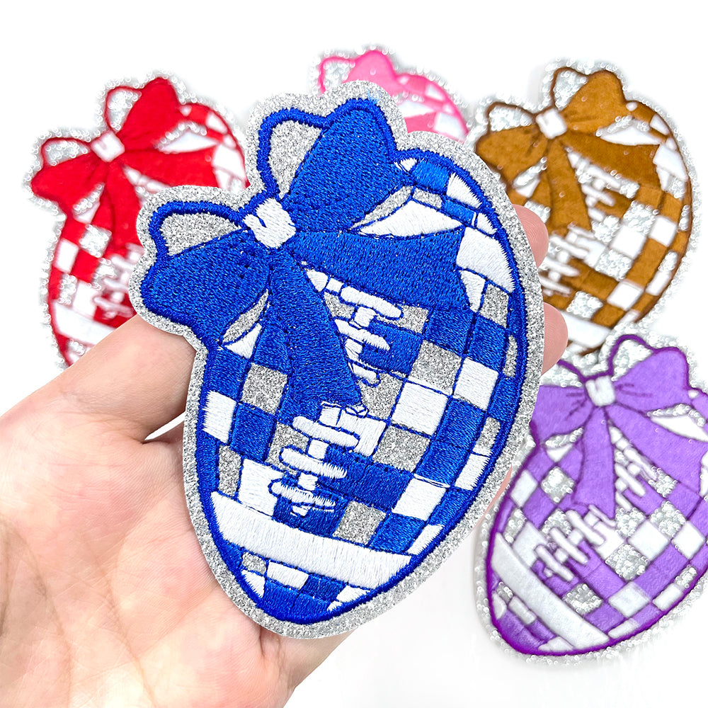 SPORT Football disco bule brown Patches