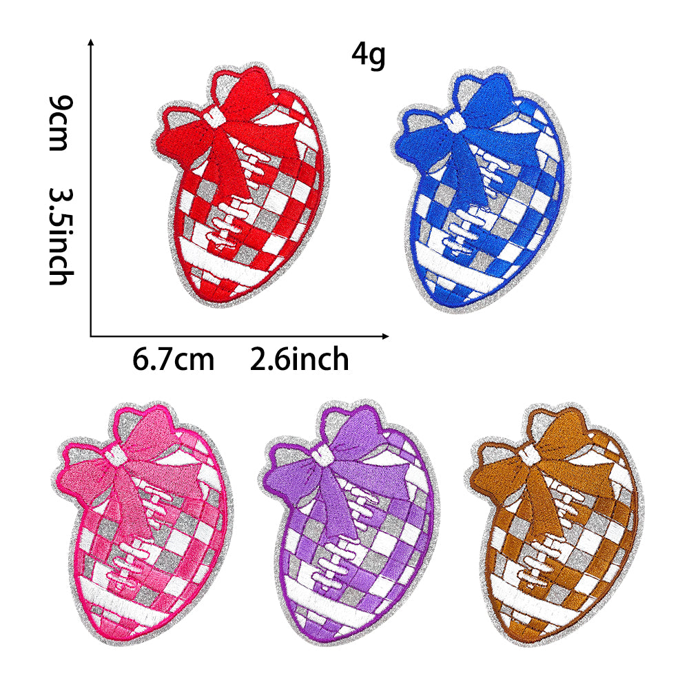 SPORT Football disco bule brown Patches