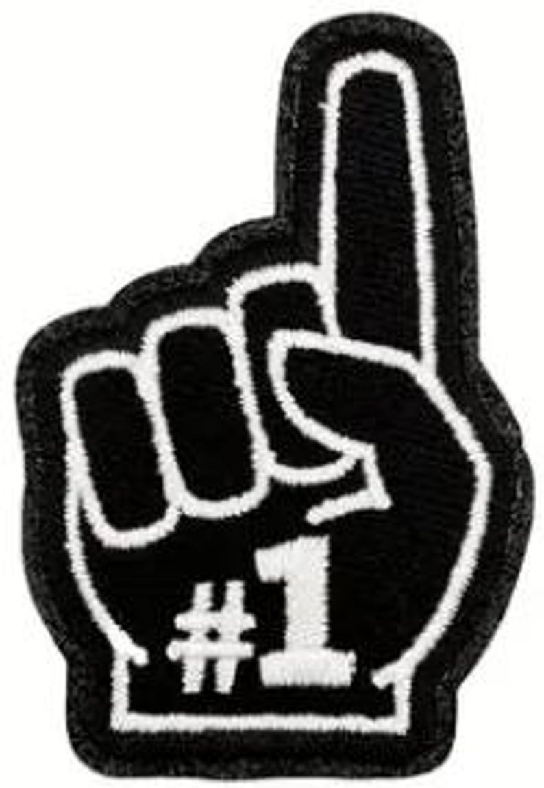 Sports #1 Finger Embroidered Iron-On Patches with Glitter - Clpatch