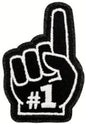 Sports #1 Finger Embroidered Iron-On Patches with Glitter - Clpatch