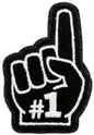 Sports #1 Finger Embroidered Iron-On Patches with Glitter