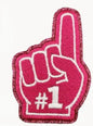 Sports #1 Finger Embroidered Iron-On Patches with Glitter - Clpatch