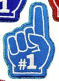 Sports #1 Finger Embroidered Iron-On Patches with Glitter - Clpatch