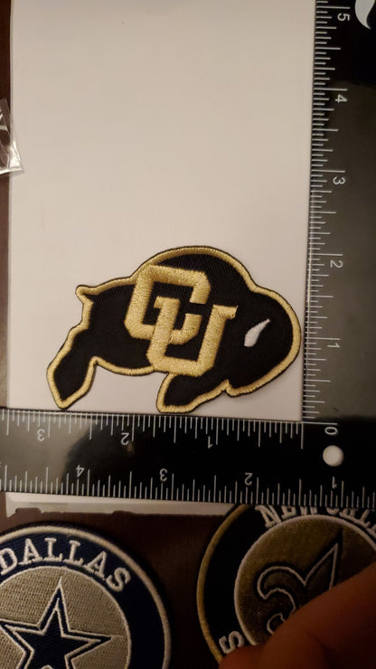NCAA Colorado Buffaloes Patch. Fully Embroidered. Iron On Backing 3"X2" - Clpatch