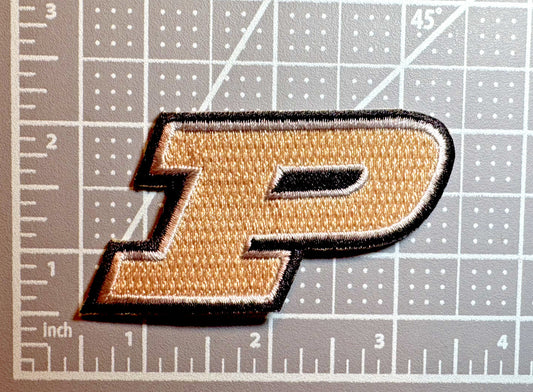 Purdue BoilerMakers Team P Logo NCAA Embroidered 2.5in Iron / Sew-On Patch - Clpatch