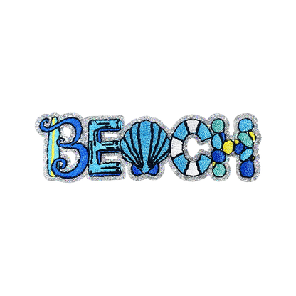 Summer Tropical Sequin Embroidery Patches – Fruit & Drink Iron-On Appliqué